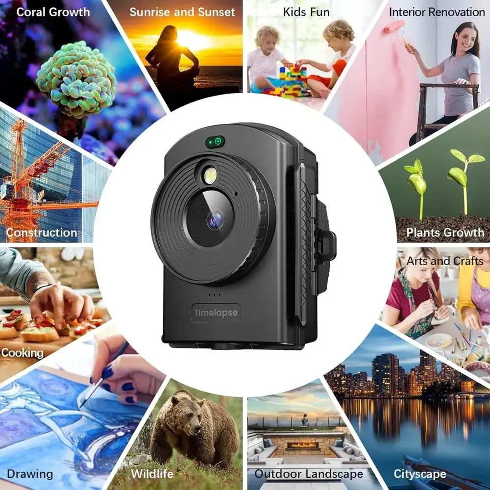 Time Lapse Camera - Infrared Positioning & LED 1080P AVI Video 180 Days Shooting